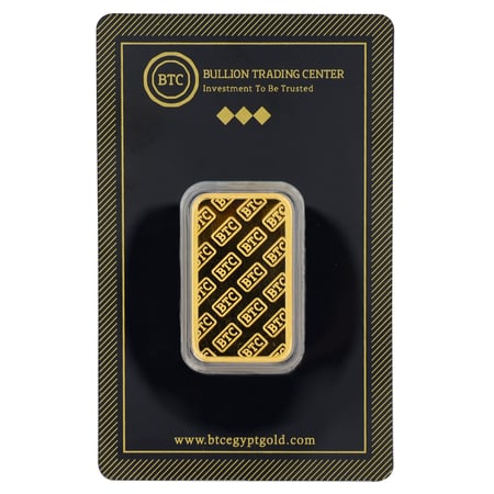 سبيكة ذهب بي تي سي عيار 24 بوزن 20 غرام