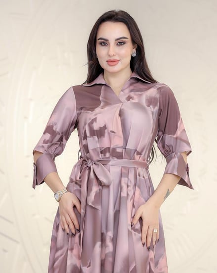 فستان ناعم أنيق بطبعات راقية