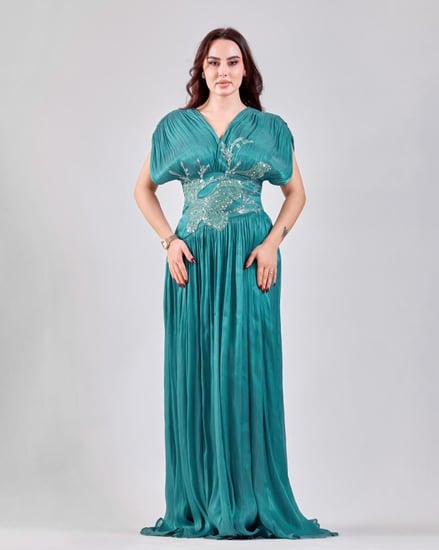 فستان سهرة تيفاني أورجنزا بتطريز سيلاني