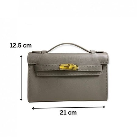 شنطة يد 'كيلي كات' رمادي  || Kelly Cut handbag