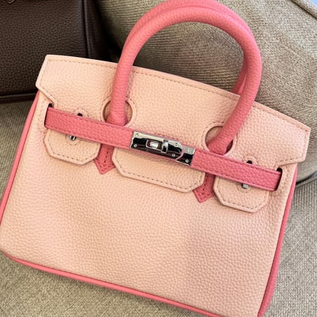 ‏Birken Bag Pink ميني بيركن ( وردي ) 20 سم