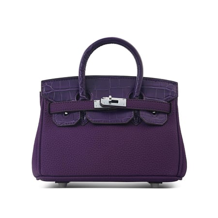 Birken Bag purple ميني بيركن ( بنفسجي) بجلد التمساح 20 سم