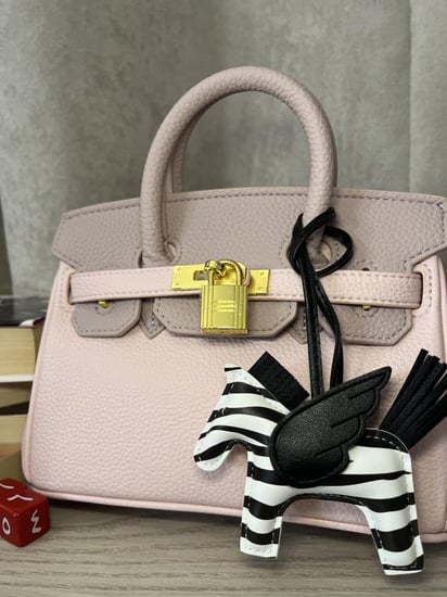 Birken Bag baby pink and Baig ميني بيركن ( وردي و بيج )
