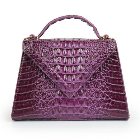 bag crocodile purple  | شنطة بجلد التمساح  باللون البنفسجي