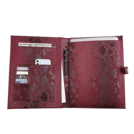 فولدر عنابي بجلد الأفعي