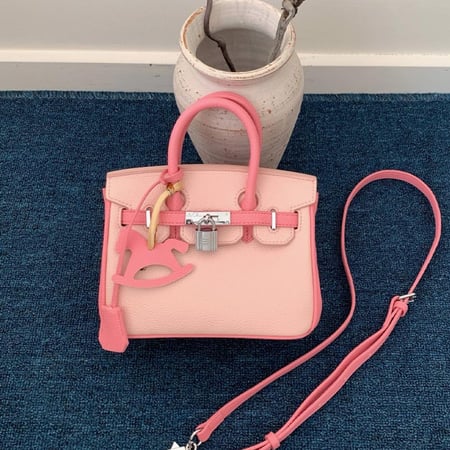 ‏Birken Bag Pink ميني بيركن ( وردي ) 20 سم