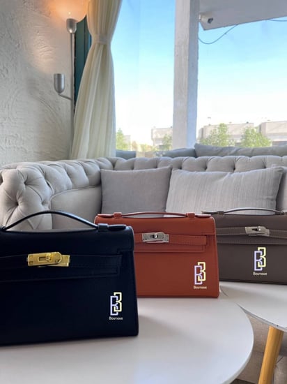شنطة يد 'كيلي كات' رمادي  || Kelly Cut handbag