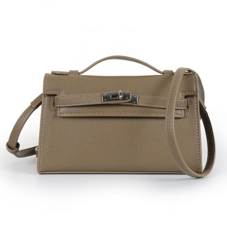 شنطة يد 'كيلي كات' رمادي  || Kelly Cut handbag