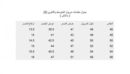 مريول رفول ثانوي 2 بدون القميص