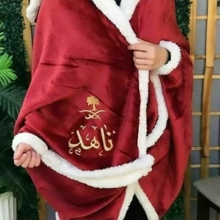 شال شتوي بالاسم مع فرو