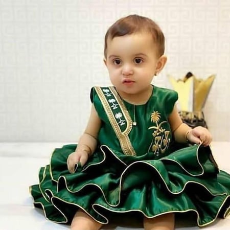 فستان بنات اليوم الوطني