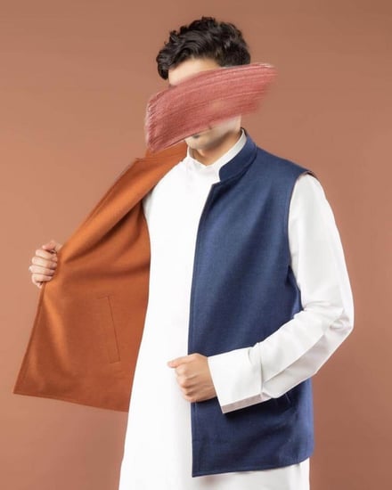 سديري رجالي شتوي لونين كحلي وبني