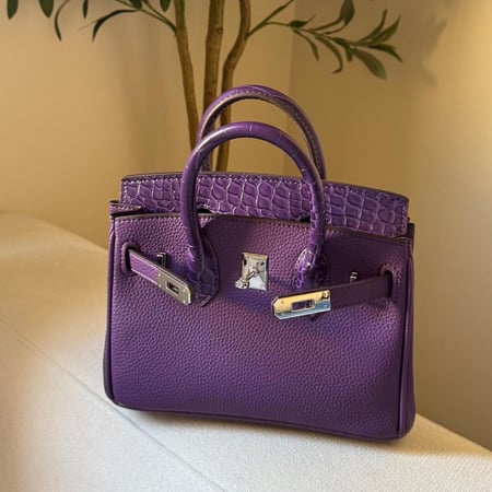 Birkin croc-Purple