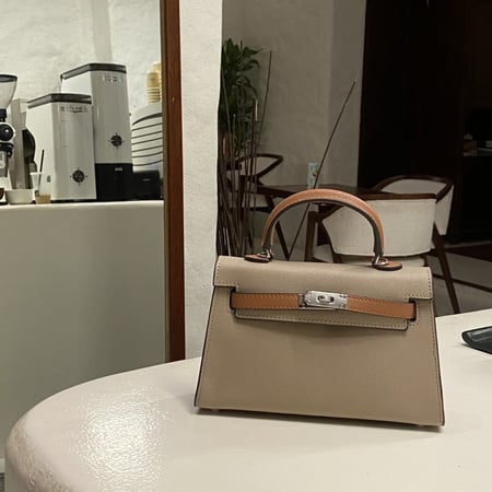 شنطة كيلي بيج بني 22 - متجر شنط ذا ترند