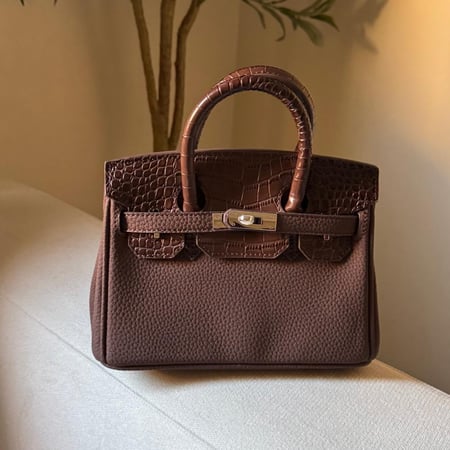 Birkin croc-Brown
