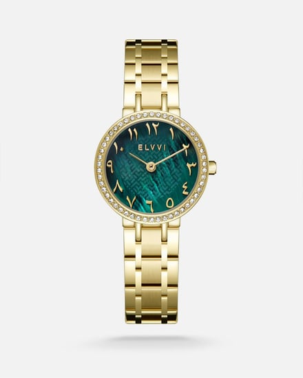 ساعة نسائيه إلڤي ستيل باللون الذهبي