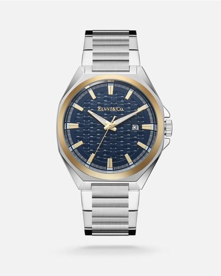 ساعة رجالية من الفي ستيل بلون فضي