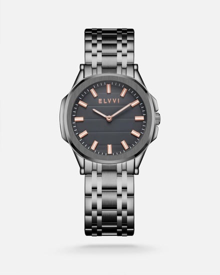 ساعة رجاليه كلاسيك باللون الرمادي