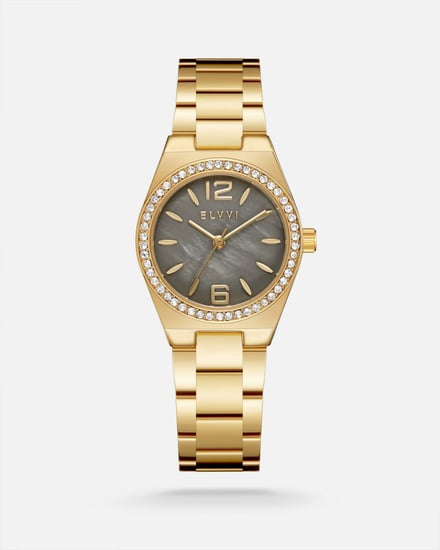 ساعة نسائية بسير ستيل بلون ذهبي