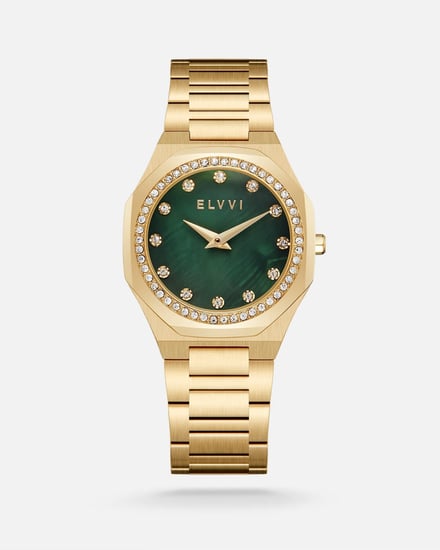 ساعة نسائية إلڤي ستيل باللون الذهبي
