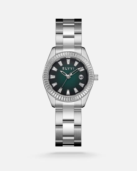 ساعة نسائية بسير ستيل بلون فضي