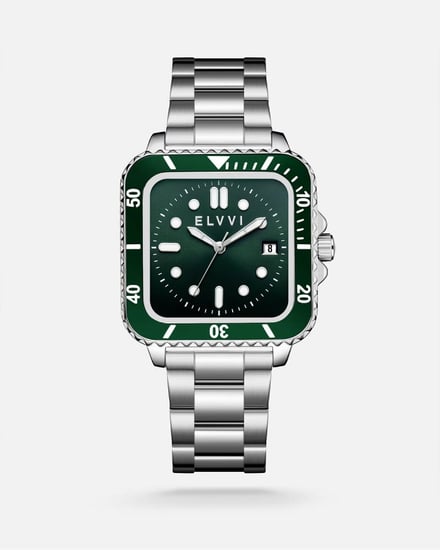 ساعة رجاليه كلاسيك باللون الفضي