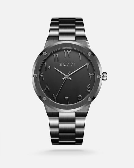 ساعة رجالية ستيل باللون الأسود|  إلڤي