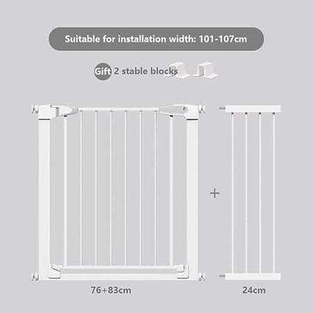 بوابة أمان للأطفال للدرج والباب قابلة للتعديل من 76 إلى 85 سم