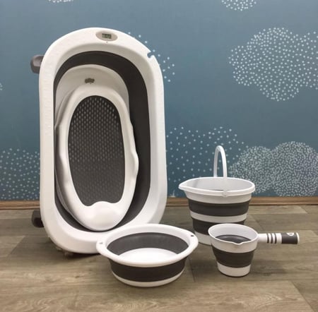 طقم بانيو استحمام 5 قطع مع مقياس حرارة