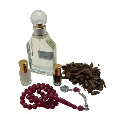 عرض الخير عطر حكايه 75 مل سبحه بكلايت عود هندي مسك عود طبيعي محسن