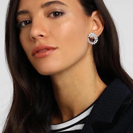 شراء حلق اذن سوارفسكي مطلي - اكسسواراتي