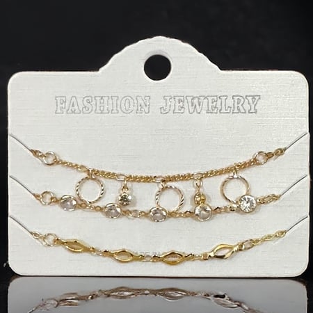 مجموعة اساور سوار أنيق و ناعم اسوارة رفيعة مصنوعة من الستانلس ستيل مقاومة للصدا و الماء لون لايتغير