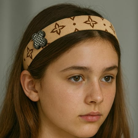 طوق شعر يتميز بتصميم عصري لافت للنظر، مثالية لإضافة لمسة من الأناقة والأناقة إلى أي ملابس.