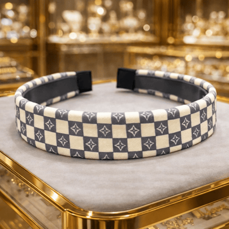 طوق شعر يتميز بتصميم عصري لافت للنظر، مثالية لإضافة لمسة من الأناقة والأناقة إلى أي ملابس.