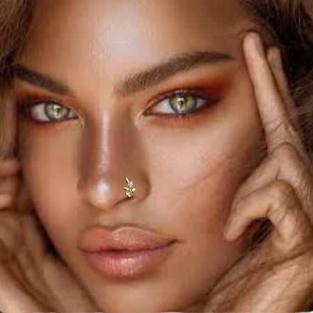 زمام بدون خرم لون ذهبي حلق انف زائف بدون ثقب للنساء حلقات حاجز انف اصطناعية بدون ثقب، ثقب الانف الزائف، حلقات انف بمشبك