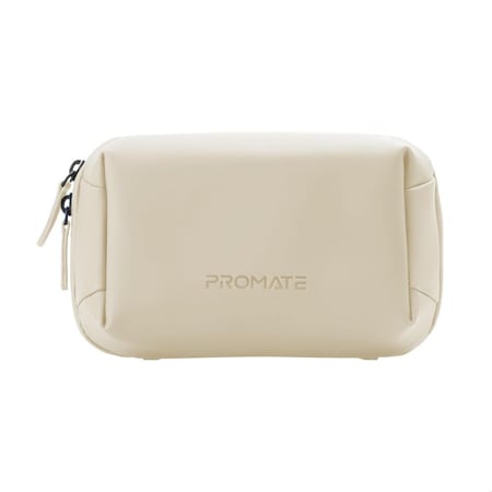 حقيبة تنظيم الأجهزة التقنية الصغيرة من بروميت تتميز بتعدد الجيوب، مصنوعة من مادة بولي يوريثين مقاومة للماء، تصميمها خفيف الوزن ومضغوط، مما يضمن تخزين الملحقات والمستلزمات الأساسية بشكل منظم وفعال مع لمسة جمالية عصرية وأنيقة - Promate Velvena