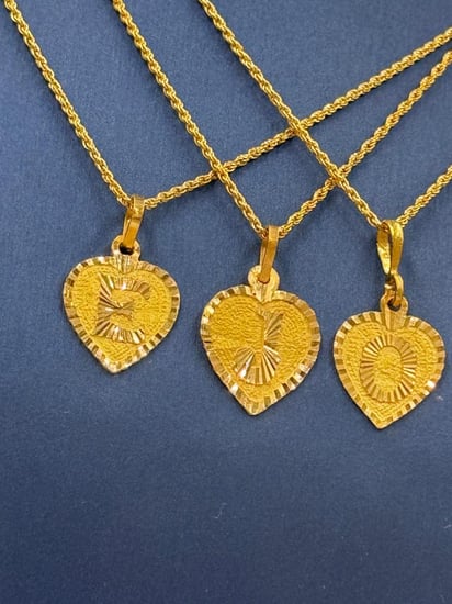 سلسال وحرف ذهب عيار 21 - مجوهرات قصر المدينة للذهب - الدمام