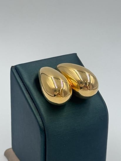 حلق بوتيغا ذهب عيار 18 - مجوهرات قصر المدينة للذهب - الدمام