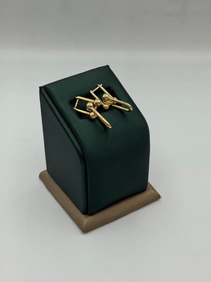 أقراط ذهبية عيار 18 تيفاني - مجوهرات قصر المدينة للذهب - الدمام