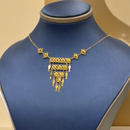 عقد رمش العروس ذهب عيار 21