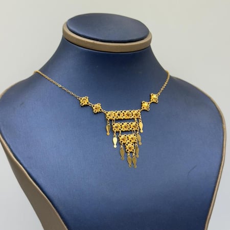 عقد رمش العروس ذهب عيار 21