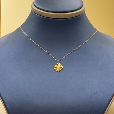 عقد فان كليف ذهب عيار 21 - مجوهرات قصر المدينة للذهب - الدمام