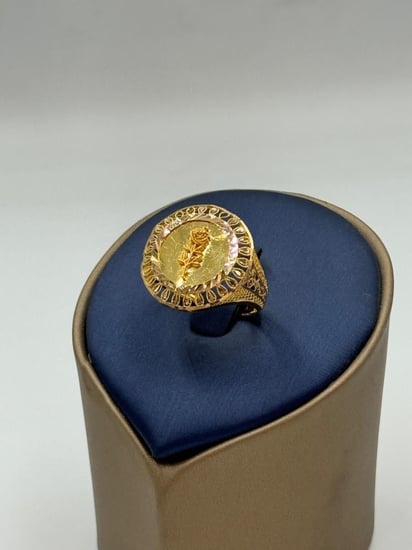 خاتم وردة عيار 21 - مجوهرات قصر المدينة للذهب - الدمام