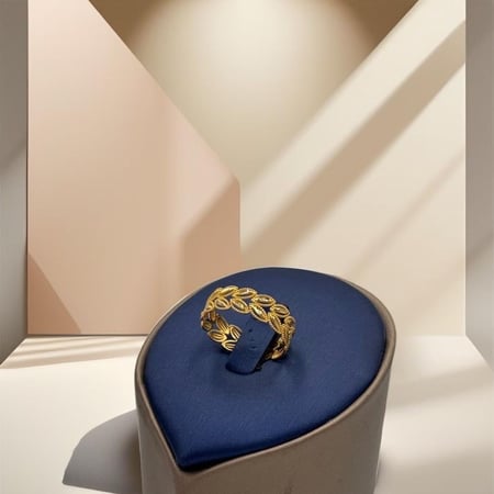 دبلة غصن الزيتون ذهب عيار 18