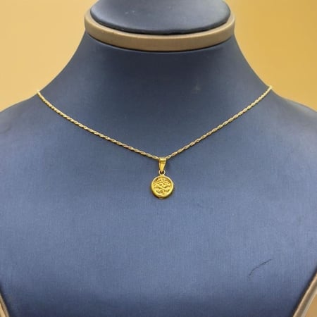 sعقد شعار السعودية ذهب عيار 18