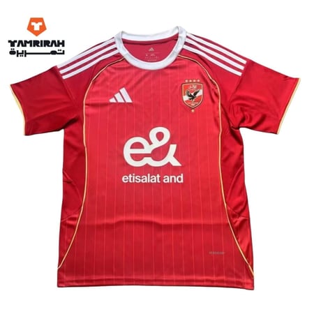 تيشيرت النادي الأهلي المصري الأساسي باللون الأحمر