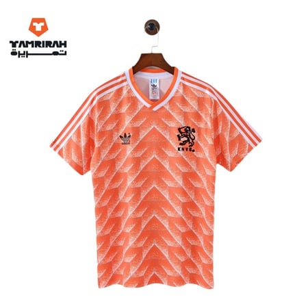 تيشيرت منتخب هولندا البرتقالي الكلاسيكي بتصميم عام 1988