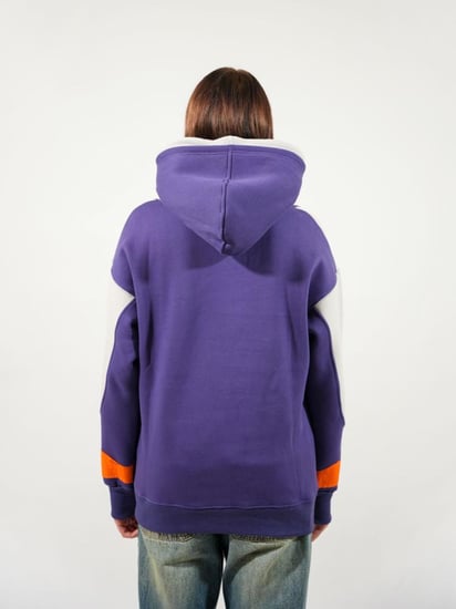 هودي مميز بألوان متعددة مع قصة الاصبع - بنفسجي
