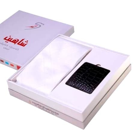 شماغ شاهين كلاسيك خفيف أبيض 2021 مع هدية قيمة محفظة SHAMAGH CLASSIC