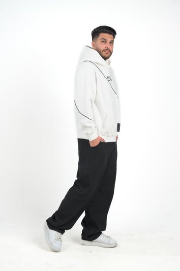 Hiems White & Black Hoodie